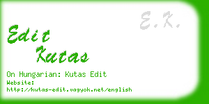 edit kutas business card